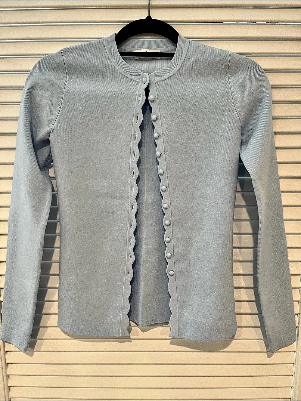 Wilfred Only Cardigan Scalloped Button Blue Small